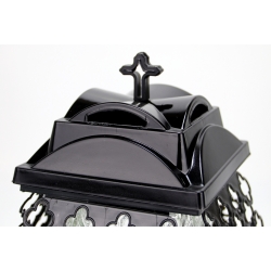 DUŻY ZNICZ stabilny i nowoczesny CZARNY ścianki wzór MAROKO